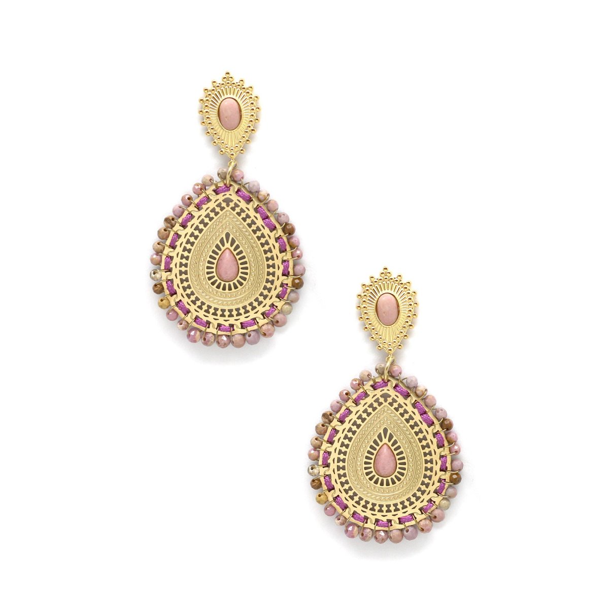 Pendientes MABEL Lepidolita