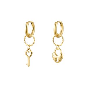 Pendientes OCTAVIA Acero Dorado
