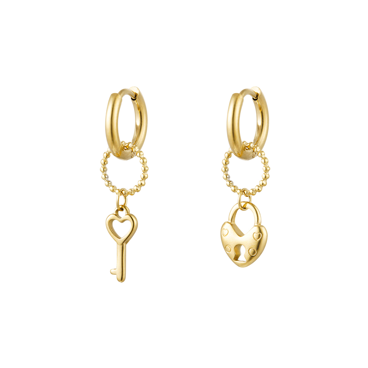 Pendientes OCTAVIA Acero Dorado
