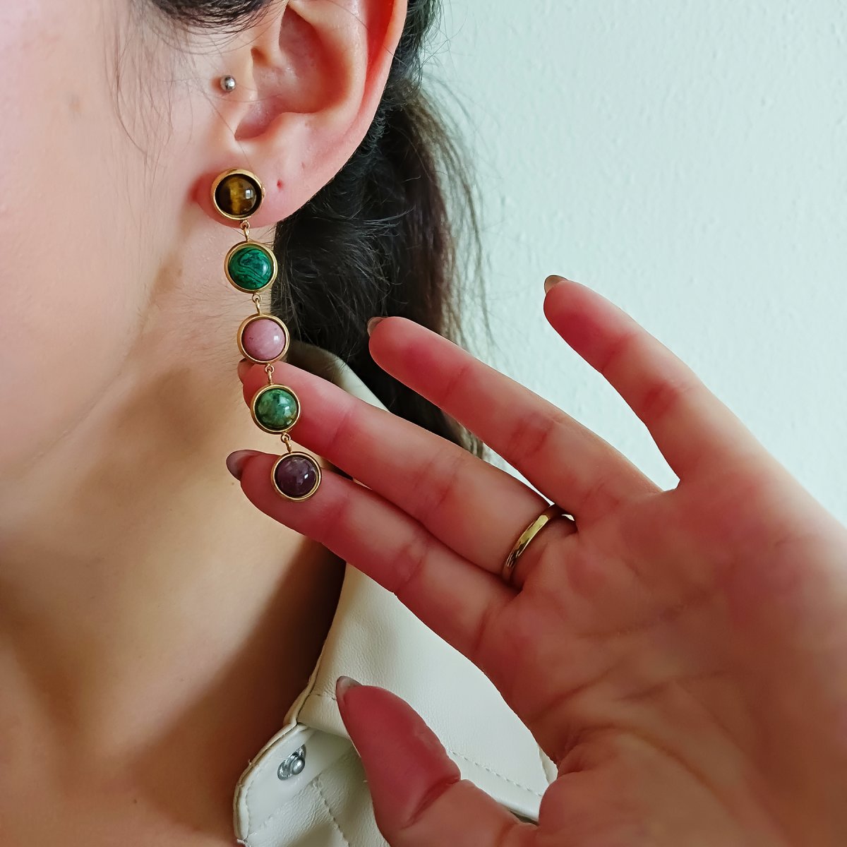Pendientes OLAYA Piedras Multi - Imagen 3