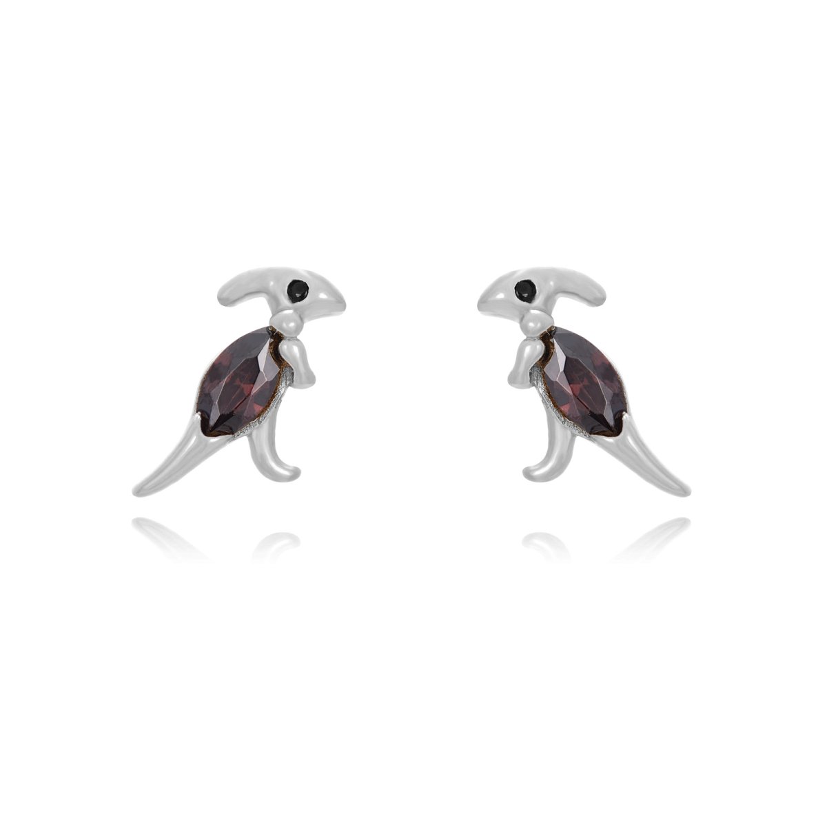 Pendientes PARASAURIO Plata - Imagen 2