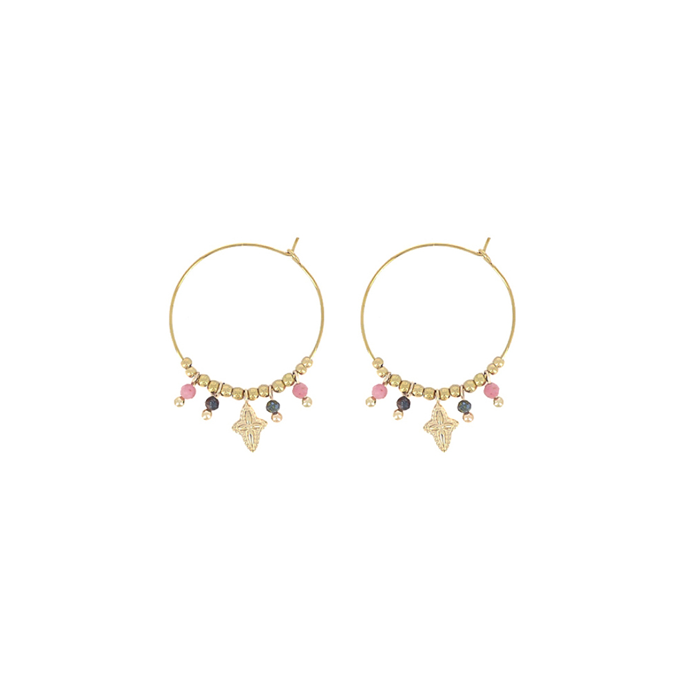 Pendientes PAULA Acero Dorado - Imagen 2