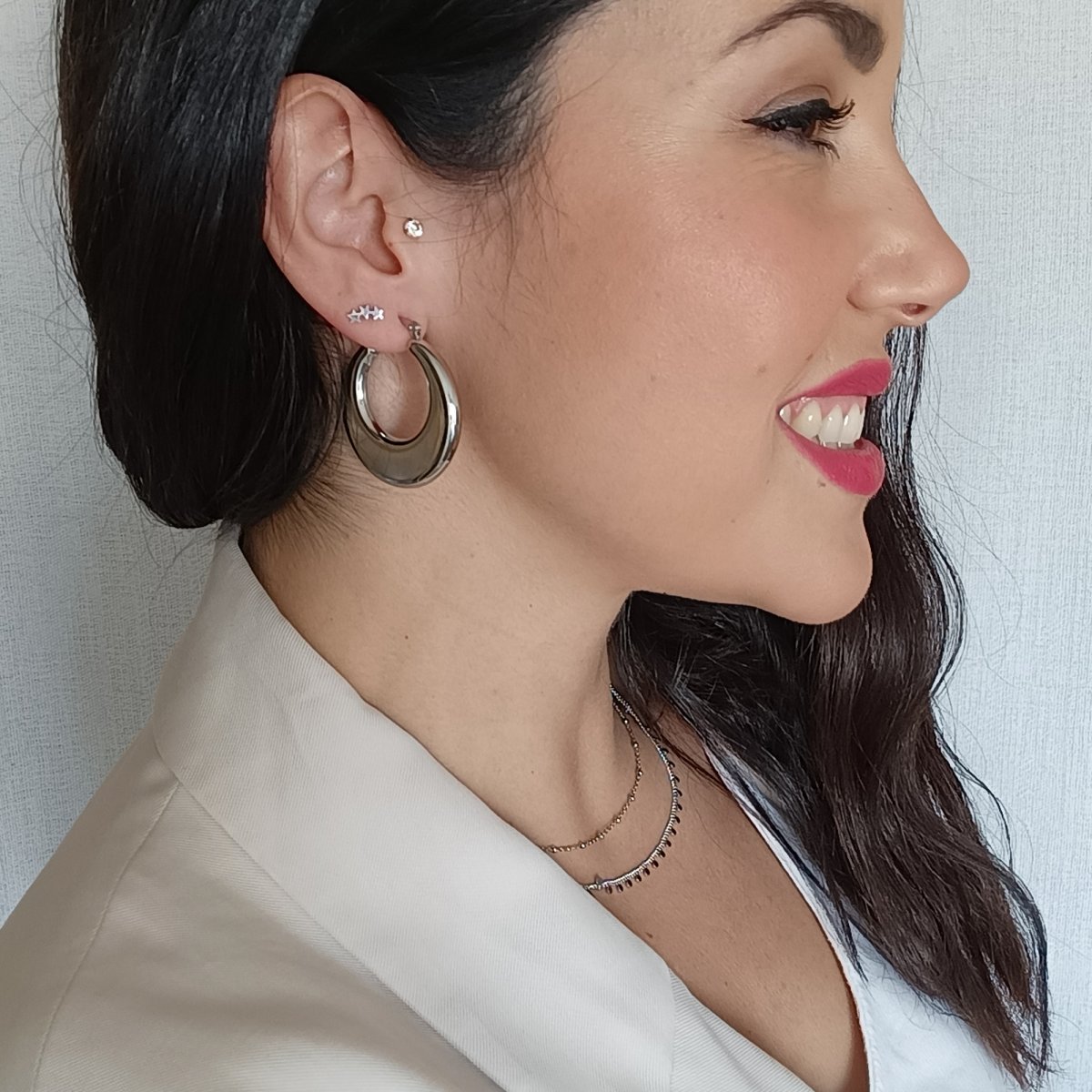 Pendientes QUETZALY Acero - Imagen 4