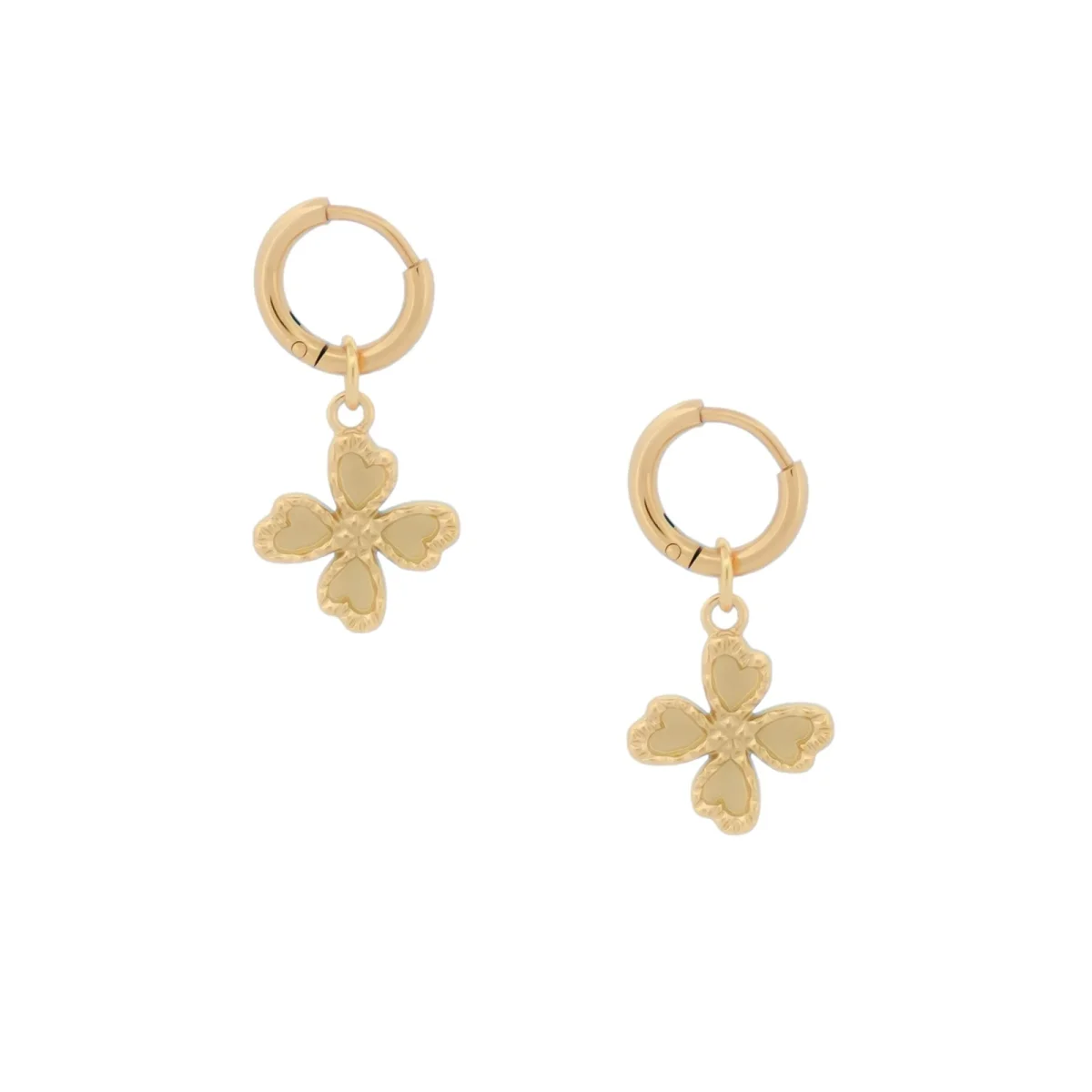 Pendientes RITA Acero Dorado - Imagen 2