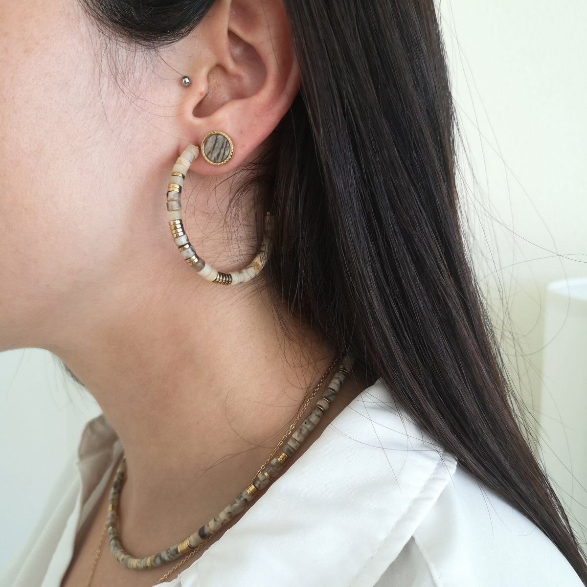 Pendientes KENYA Jaspe - Imagen 3