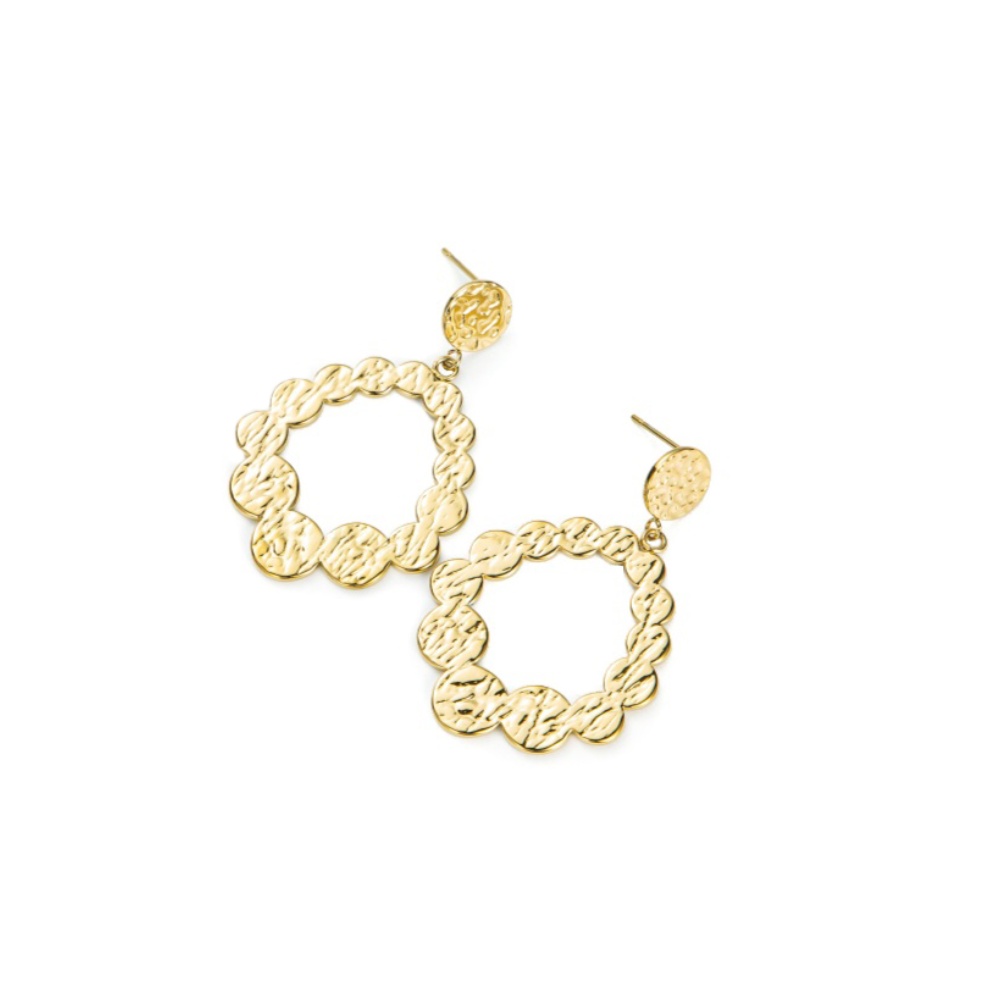 Pendientes ADNA Acero Dorado - Imagen 2