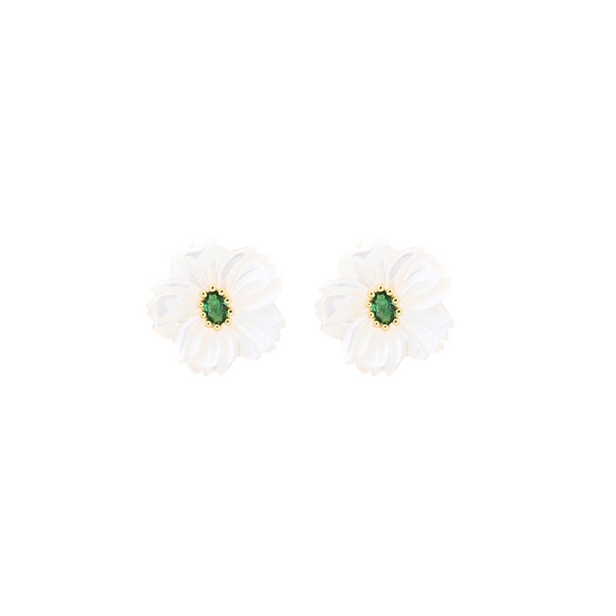 Pendientes AKINA Dorado / Verde - Imagen 2