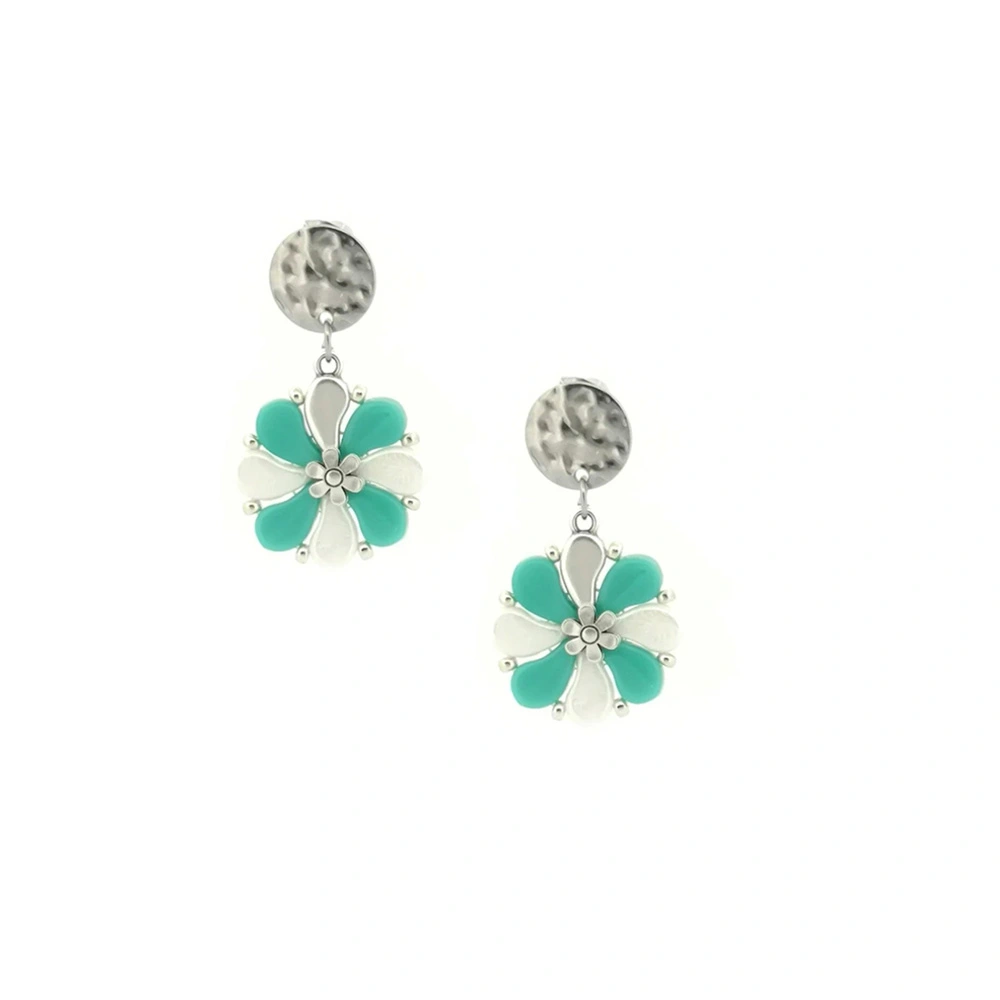 Pendientes SISI Blanco/Turquesa
