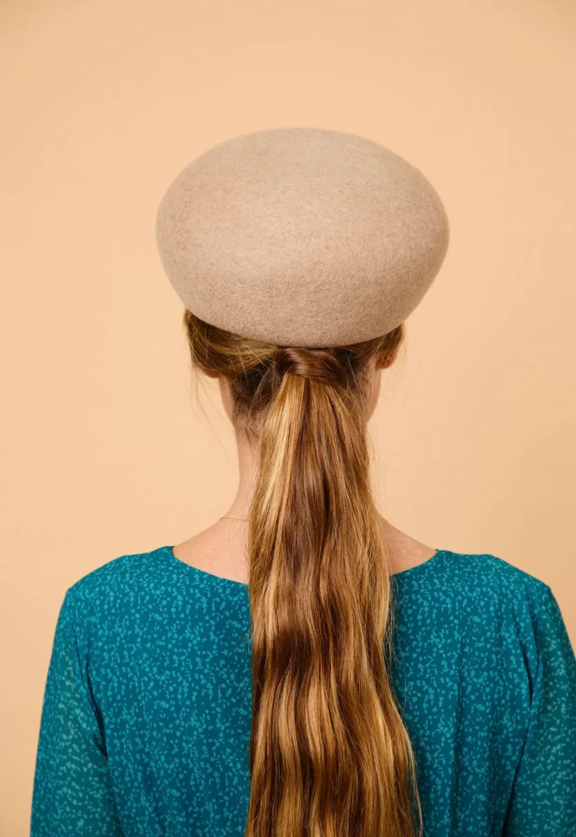 Tocado Pillbox Misha Beige - Imagen 4