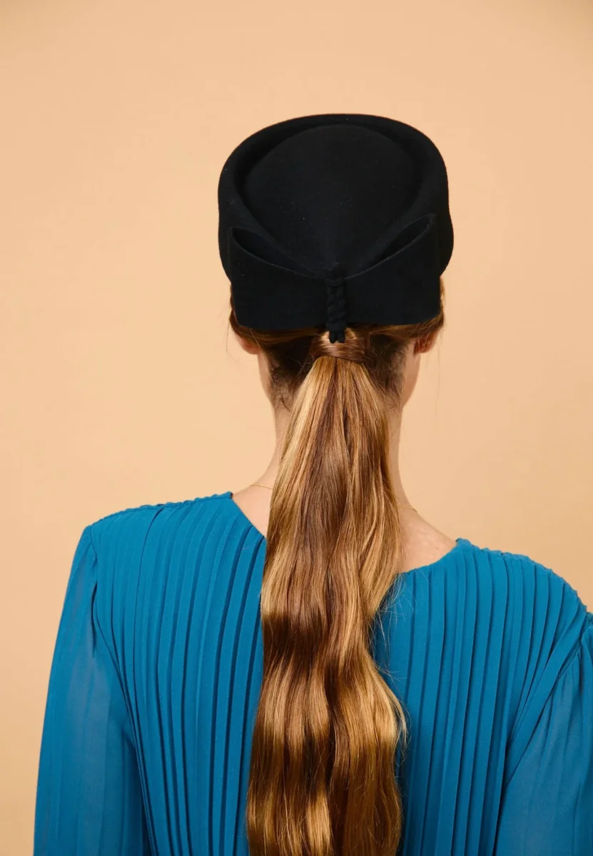 Tocado Casquete Olga Negro - Imagen 4