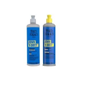 TIGI Bed Head Down N’ Dirty Shampoo + Conditioner – 400 ml | Limpieza Profunda y Hidratación