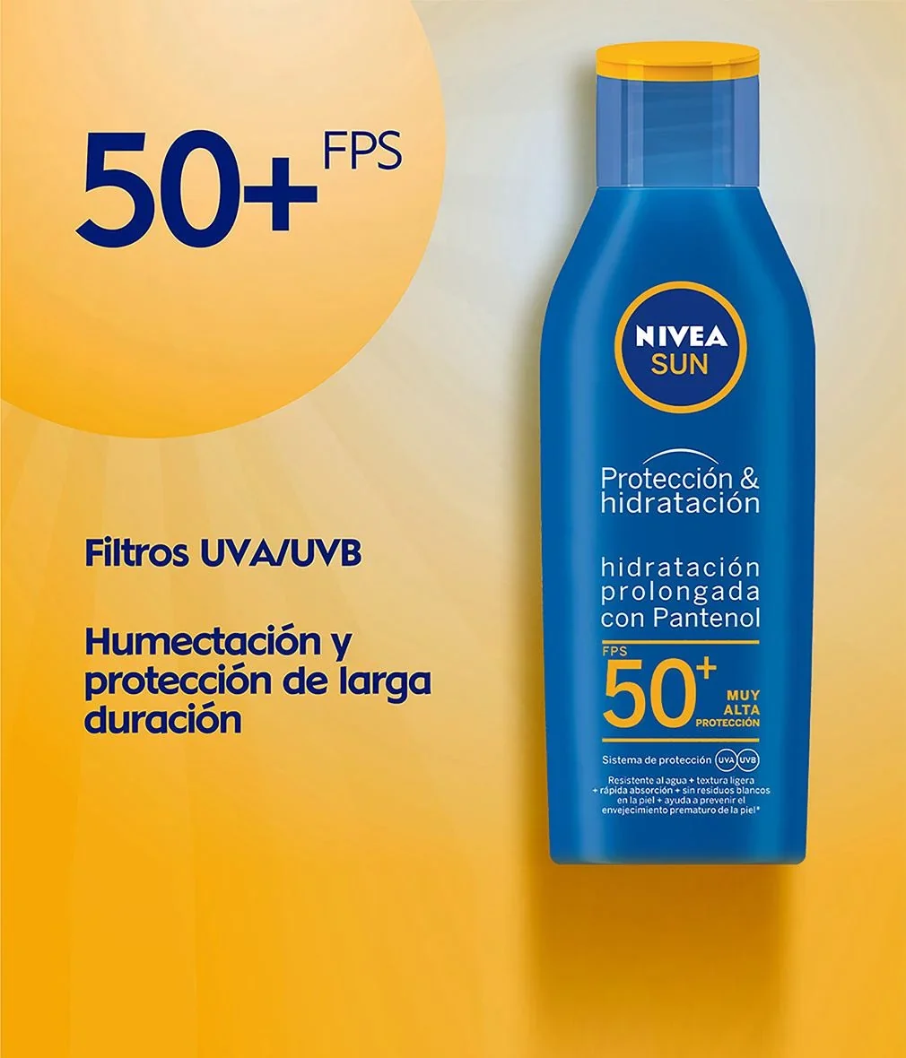 NIVEA Sun Protect & Moisture Lotion FPS 50+ 125 ml - Imagen 3