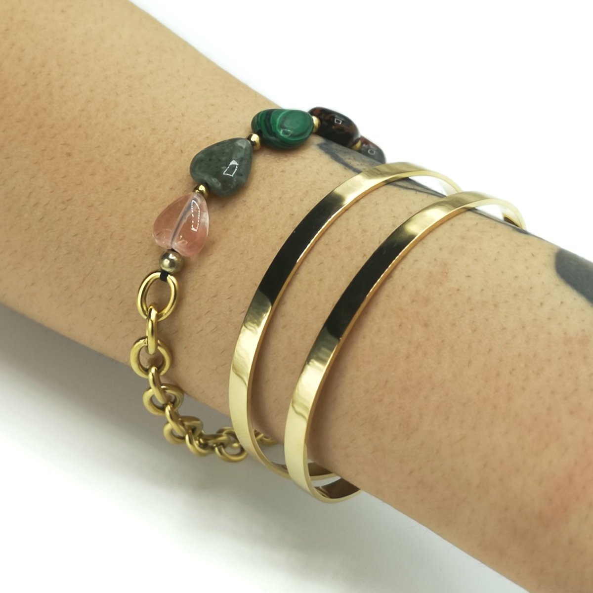 Pulsera KIMBERLY Acero Dorado - Imagen 3