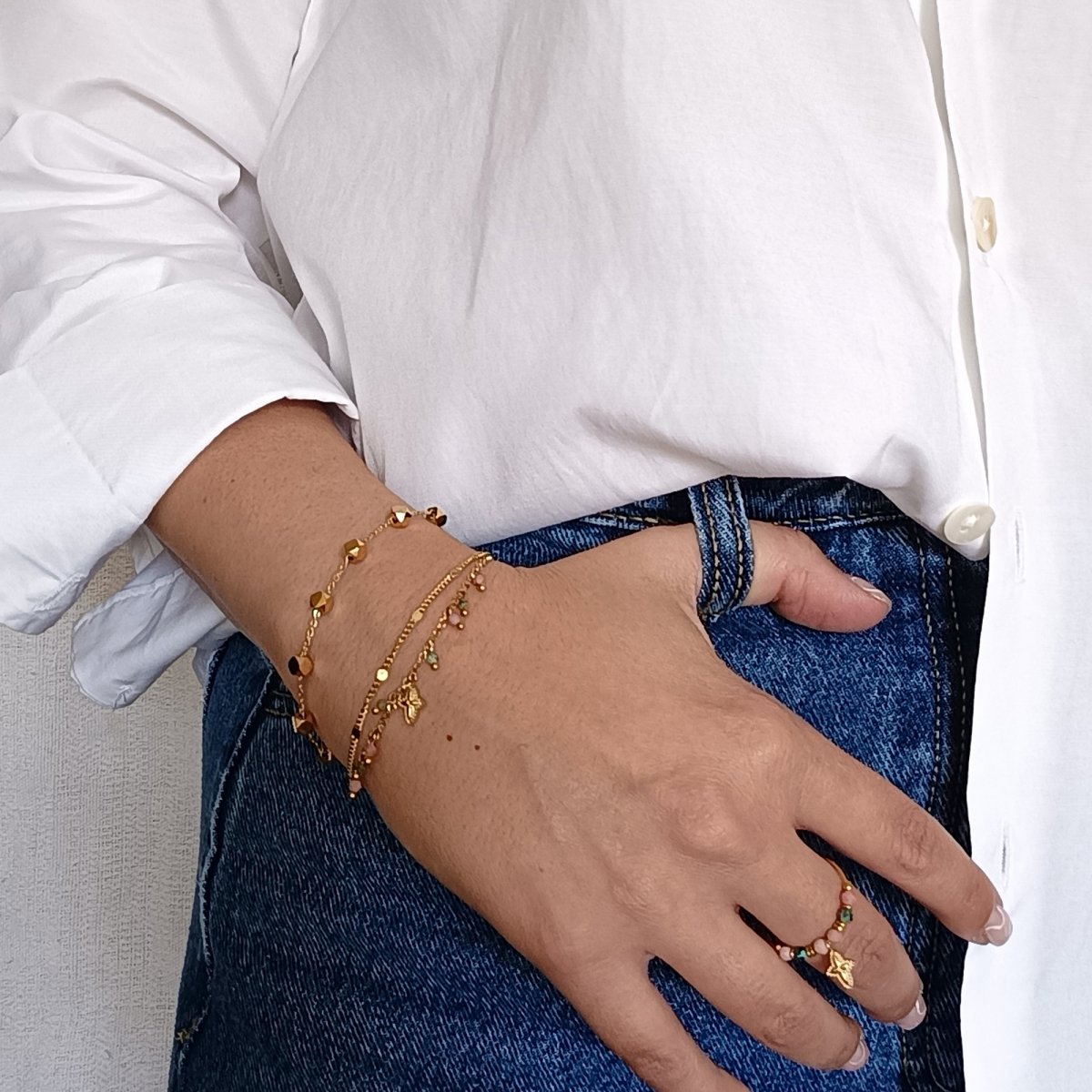 Pulsera PAULA Acero Dorado - Imagen 3