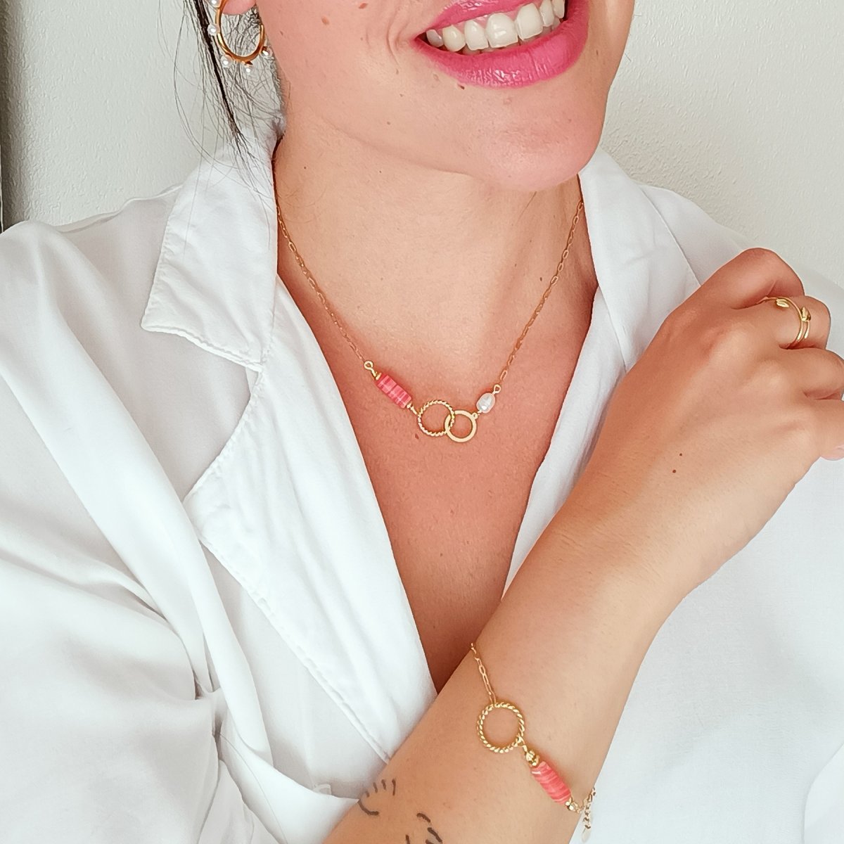 Pulsera ALONDRA Acero Dorado - Imagen 3