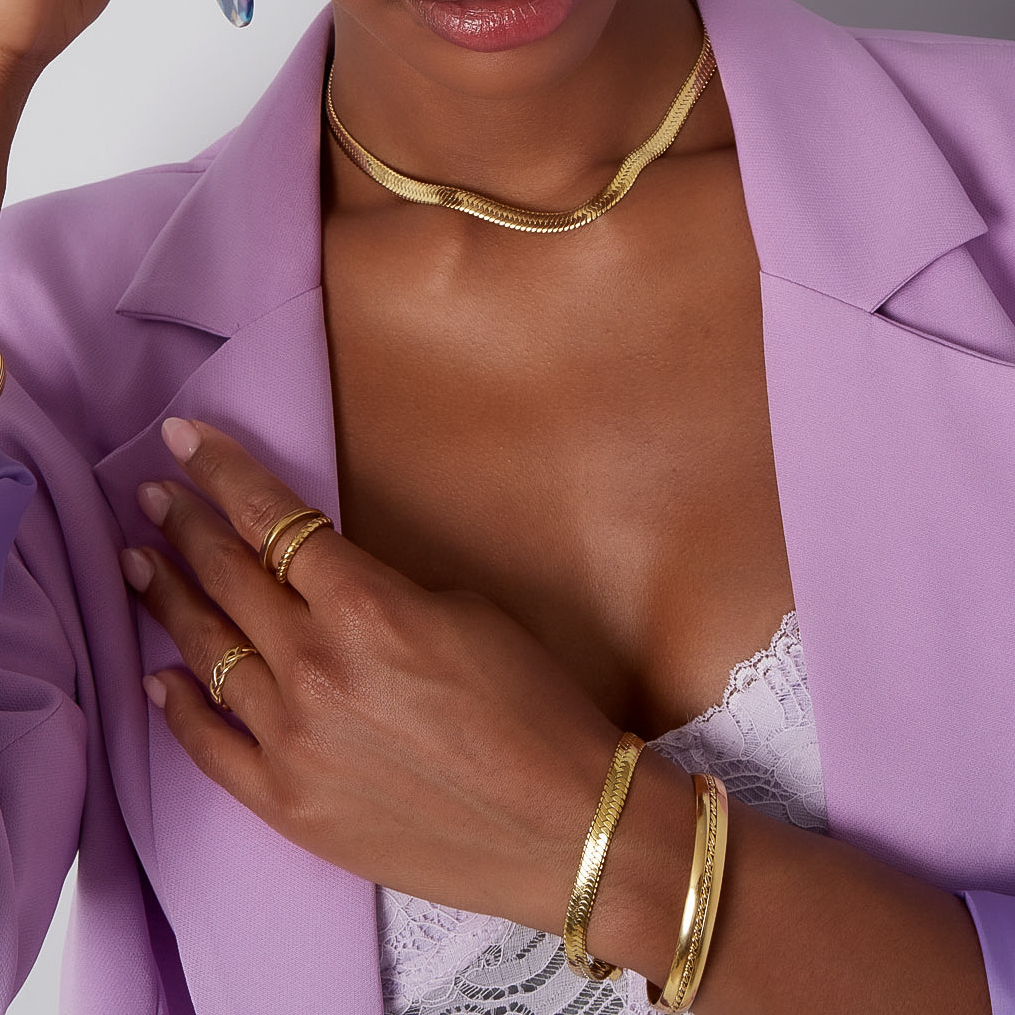 Pulsera MAITANE Acero Dorado - Imagen 3