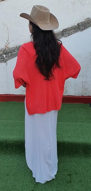 Chaqueta punto calado mujer - Imagen 3