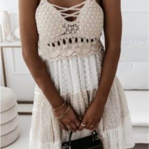 Vestido bohemio mujer con encaje