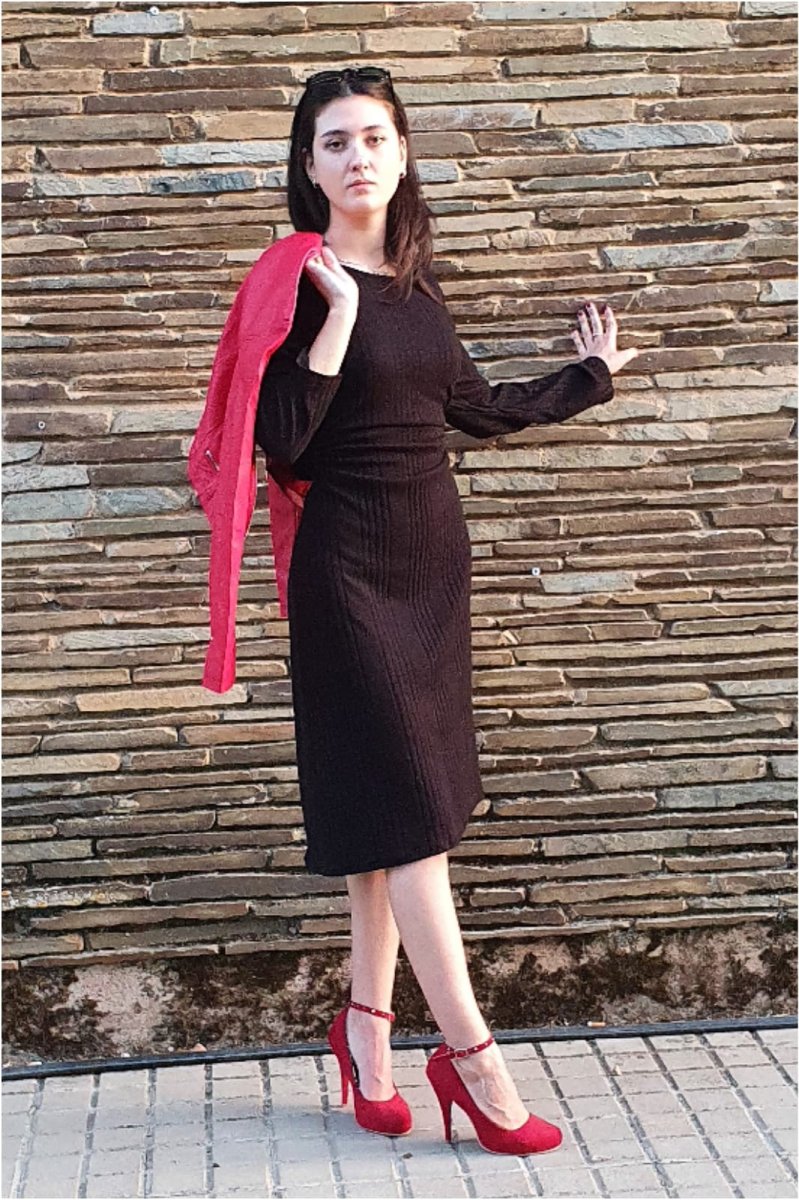 Vestido mujer punto canalé - Imagen 4