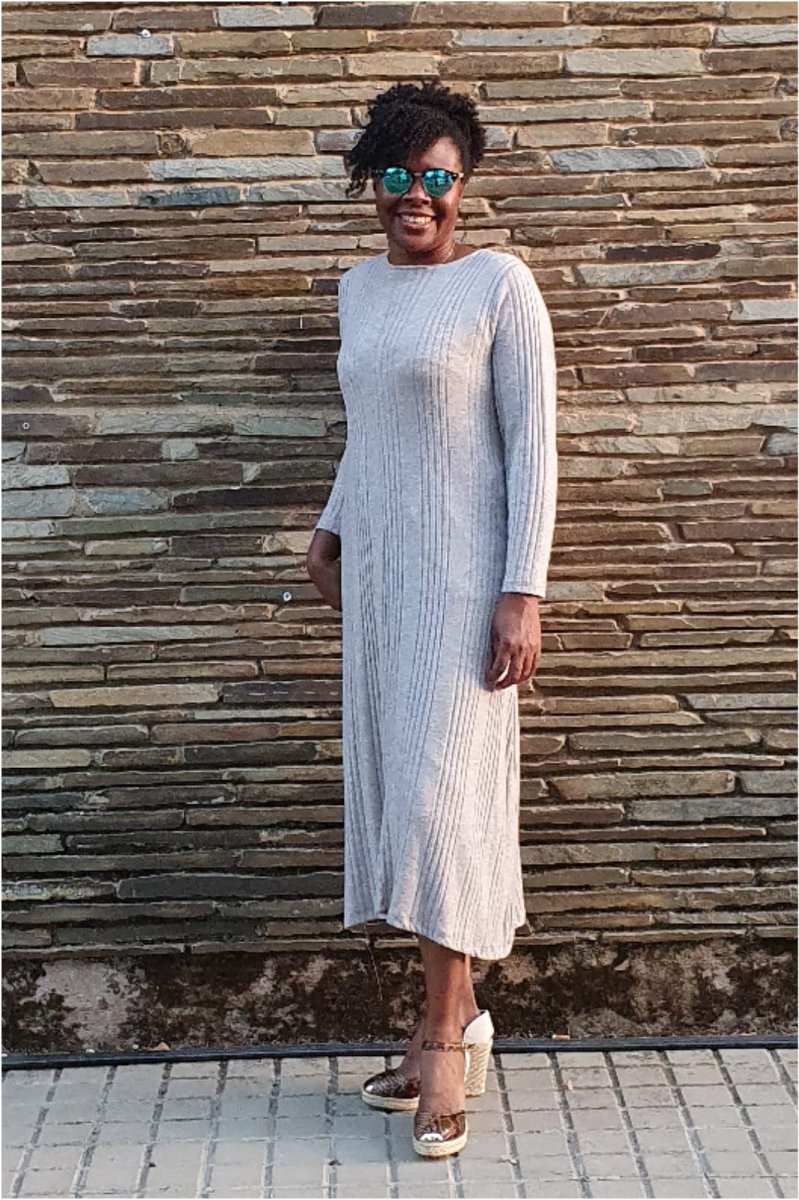 Vestido mujer punto canalé - Imagen 7