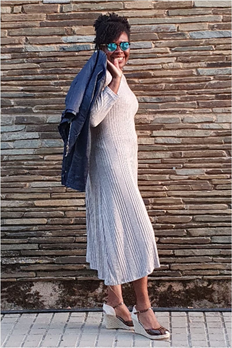Vestido mujer punto canalé - Imagen 8