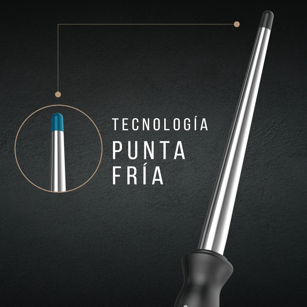 GAMA Professional Salon Curl Conic Silk Chrome Titanium - Imagen 5