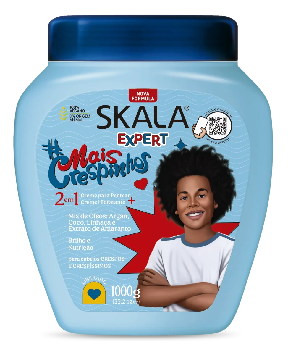 Skala 2 en 1 Crema para Peinar e Hidratante – 1000 g | Ideal para Cabello Encrespado y Rizado