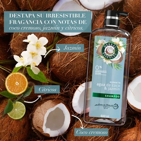Herbal Essences Shampoo Agua de Coco y Jazmín – 400 ml - Imagen 3