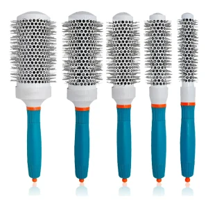 Kit de Cepillos Cerámicos 5 Piezas – Térmicos Profesionales para Secado y Peinado - Nano Technology Ceramic y Ionic
