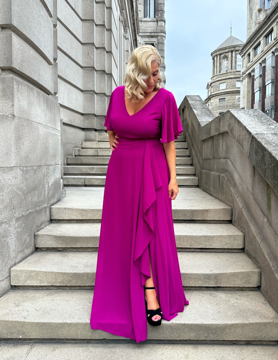 Vestido Volante Mangas Curvy - Imagen 3