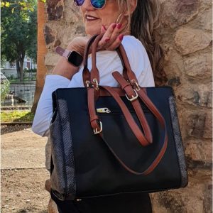 Bolso mujer armado detalle animal print