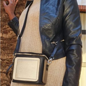 Bolso combinado cuadrado mujer