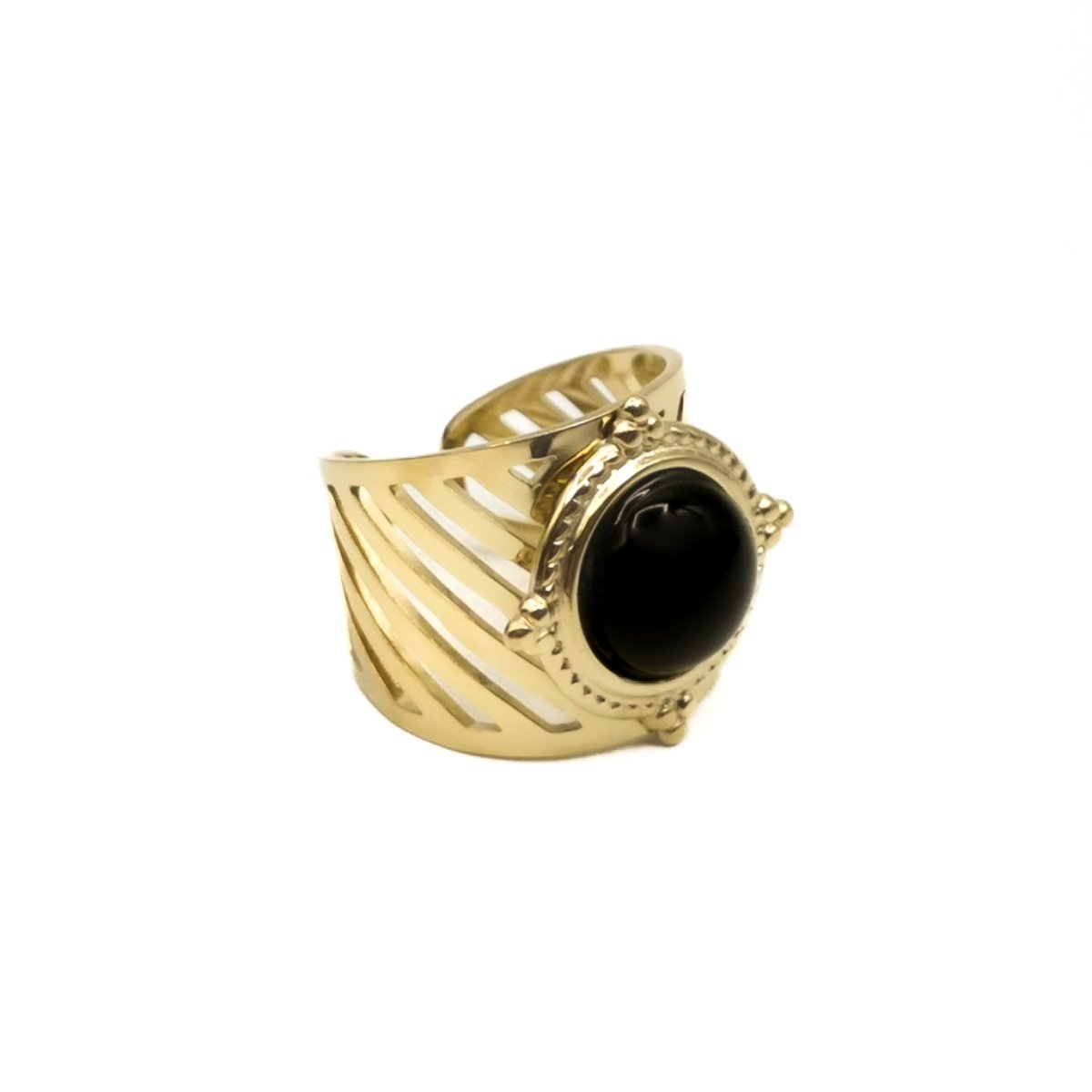 Anillo CALA acero dorado - Imagen 2