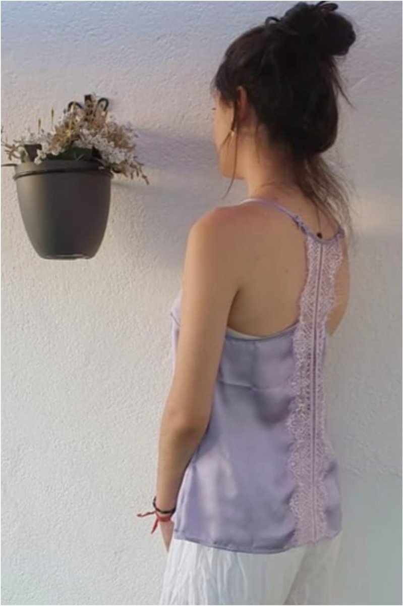 Top lencero mujer espalda encaje - Imagen 3