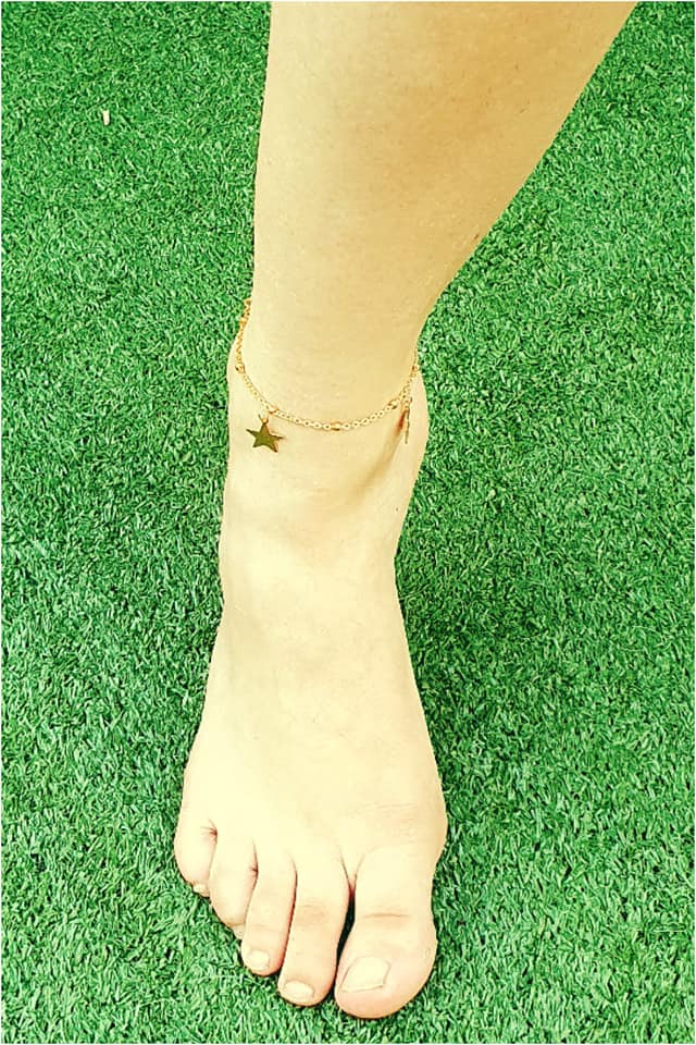 TOBILLERA MUJER ACERO ESTRELLAS - Imagen 3