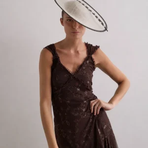 Tocado Renata beige y negro