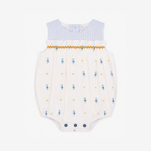 Pelele de Bebé con Estampado de Caballitos de Mar para Niño – Paloma de la O