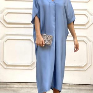 Vestido mujer largo satén talla grande