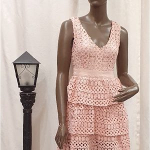 Vestido mujer encaje rosa
