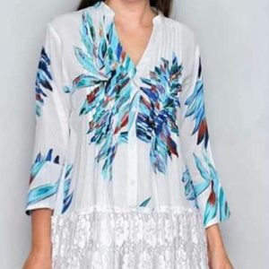 Vestido camisero mujer con falda encaje