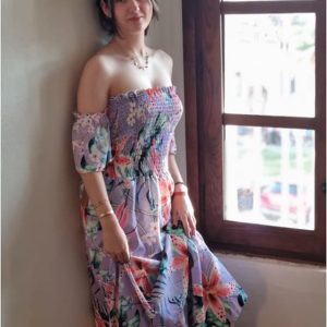 Vestido bohemio mujer largo estampado flores