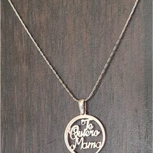 Colgante «Te quiero Mamá» de plata de ley
