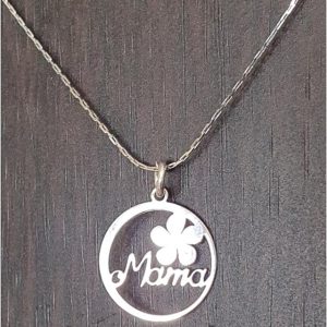 COLGANTE PLATA DE LEY FLOR MAMÁ