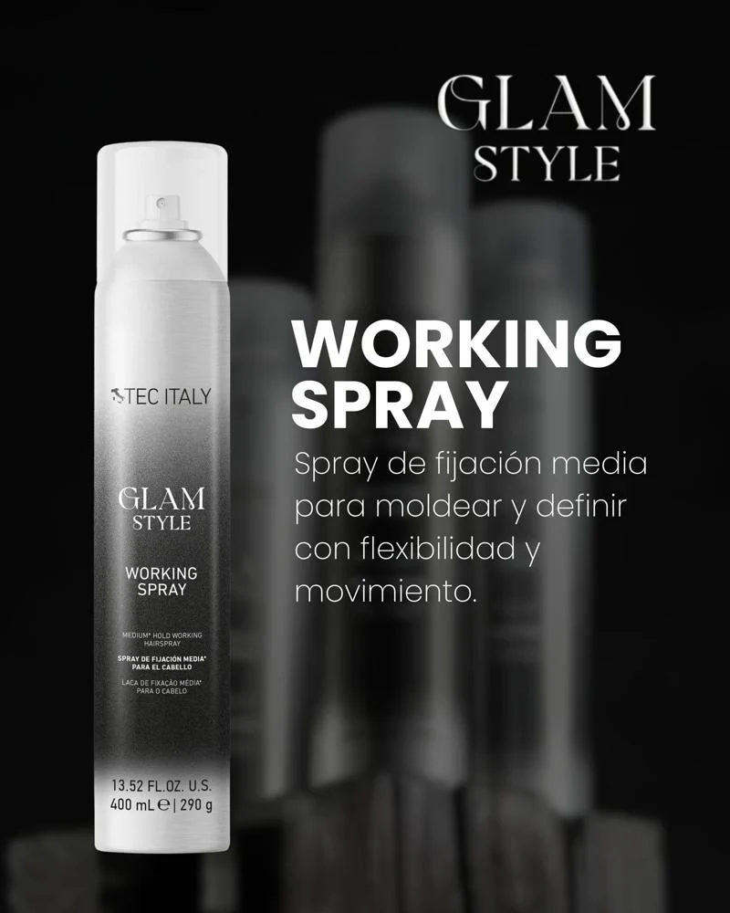 TEC ITALY Glam Style Working Spray – 400 ml - Imagen 4