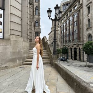 Vestido Seda Corazón Novia