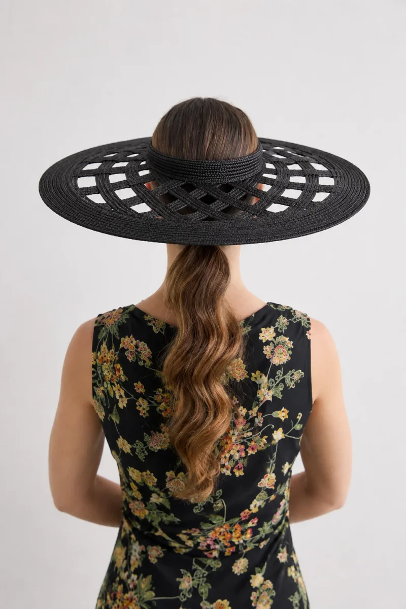 Sombrero Ala calada negra - Imagen 2