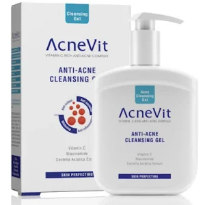 Acnevit Anti-Acne Cleansing Gel – Limpieza Profunda y Control del Acné skin perfecting vitamin C, Niacinamide, y Centella Asiatica Extract sin sulfatos