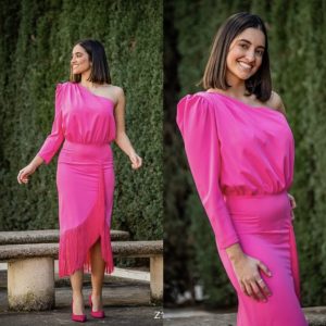 Vestido flecos Asimétrico