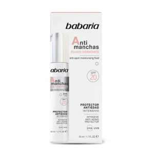 Babaria Fluido Hidratante Antimanchas SPF 20 – 50 ml Hidratación diaria con protección solar y acción antimanchas