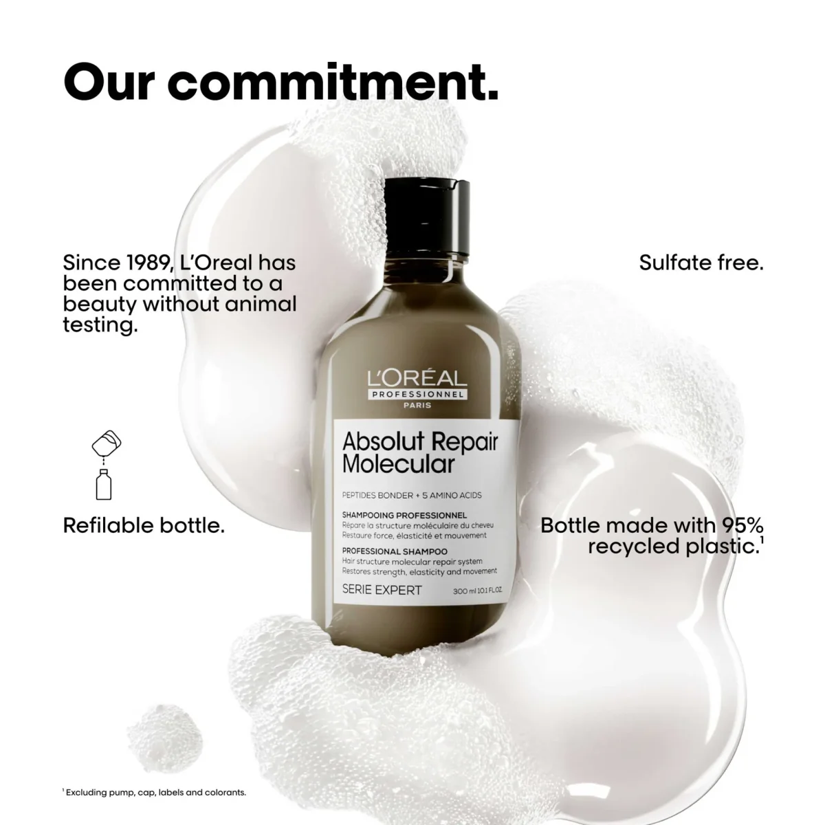 L’Oréal Professionnel Serie Expert Absolut Repair Molecular Shampoo – 1500 ml - Imagen 3